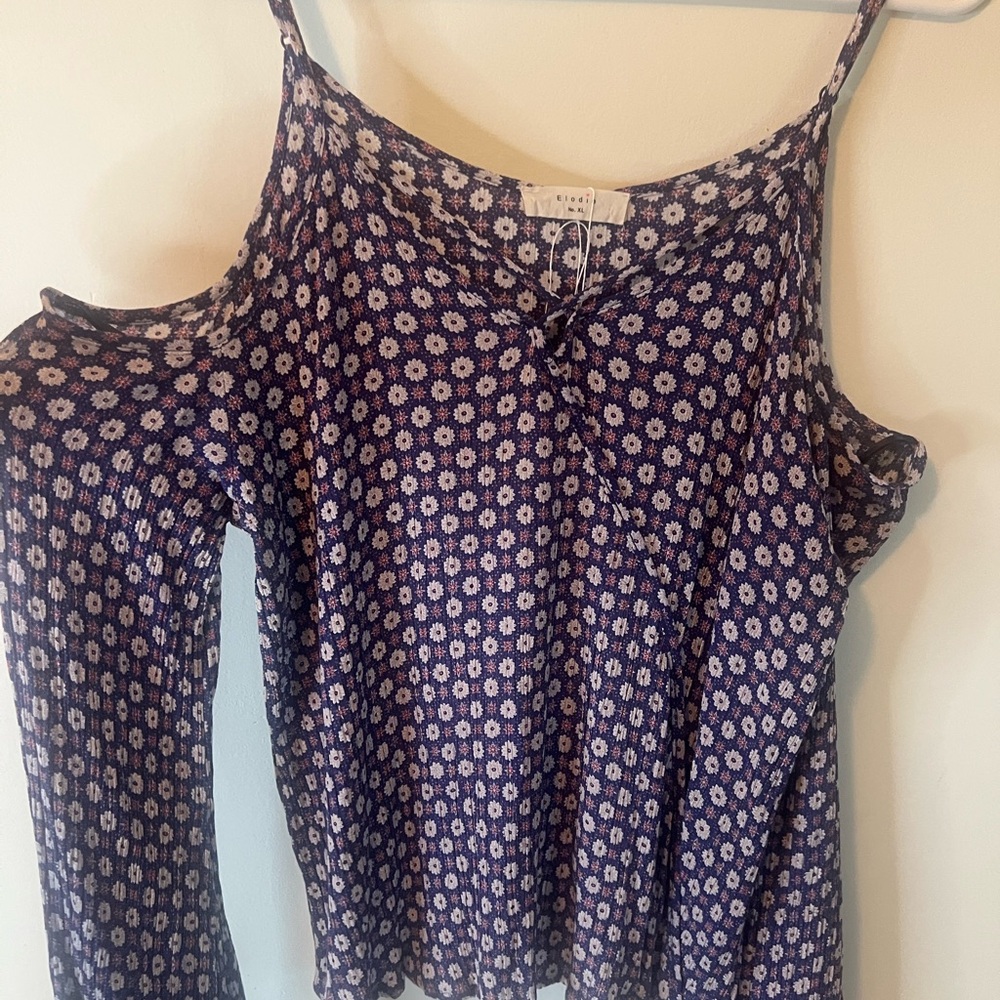Floral Cold Shoulder Top